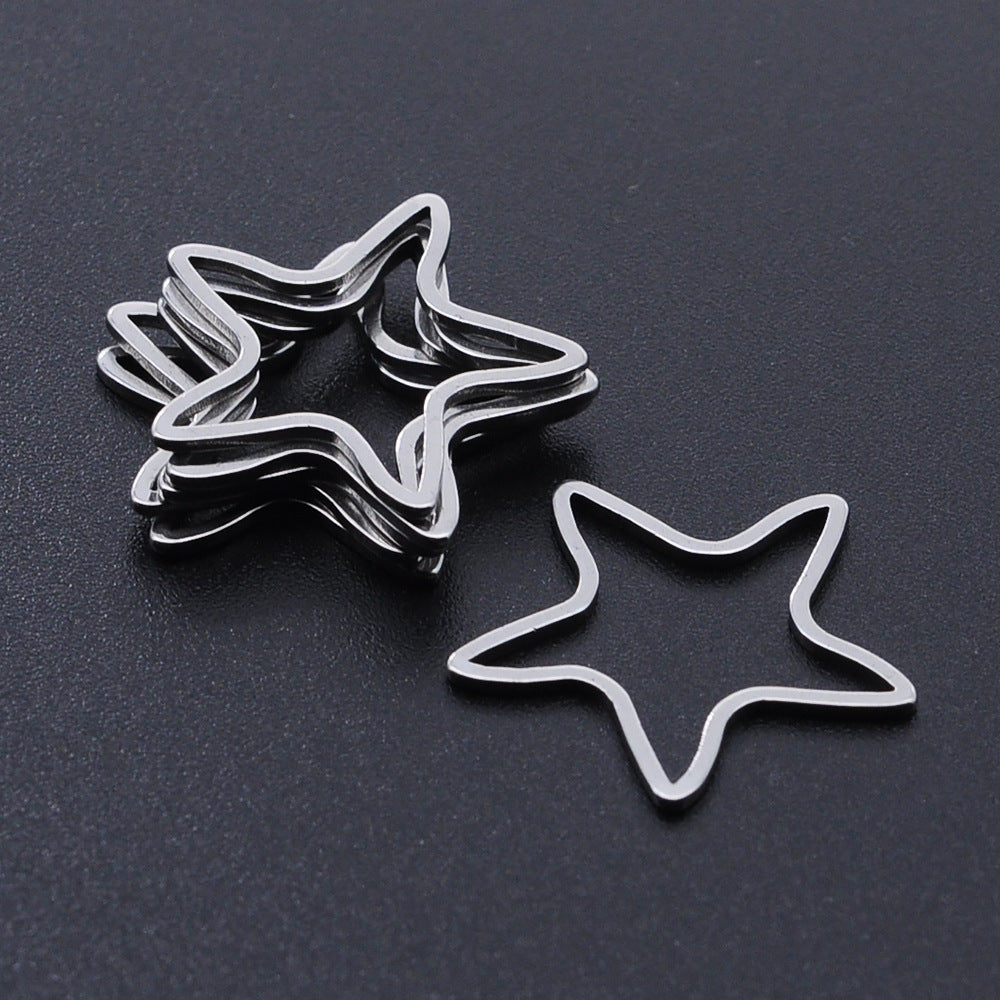 Paquete de 10 unidades de accesorios de acero de titanio con forma de gota de agua y forma de corazón de melocotón y luna