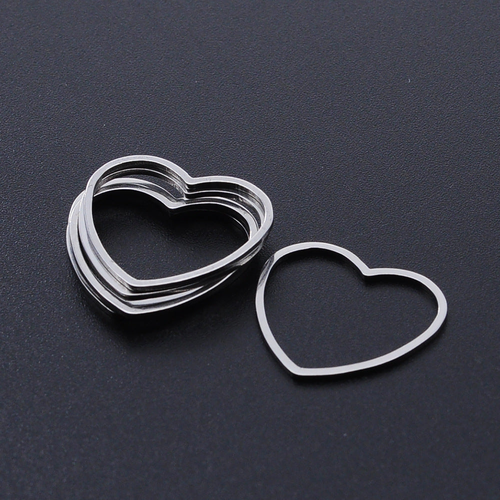 Paquete de 10 unidades de accesorios de acero de titanio con forma de gota de agua y forma de corazón de melocotón y luna