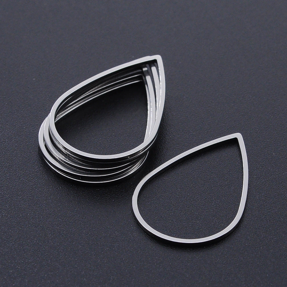 Paquete de 10 unidades de accesorios de acero de titanio con forma de gota de agua y forma de corazón de melocotón y luna