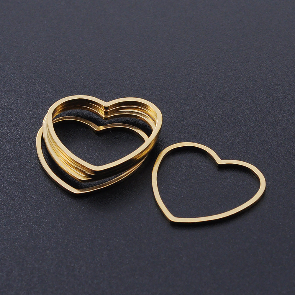 Paquete de 10 unidades de accesorios de acero de titanio con forma de gota de agua y forma de corazón de melocotón y luna