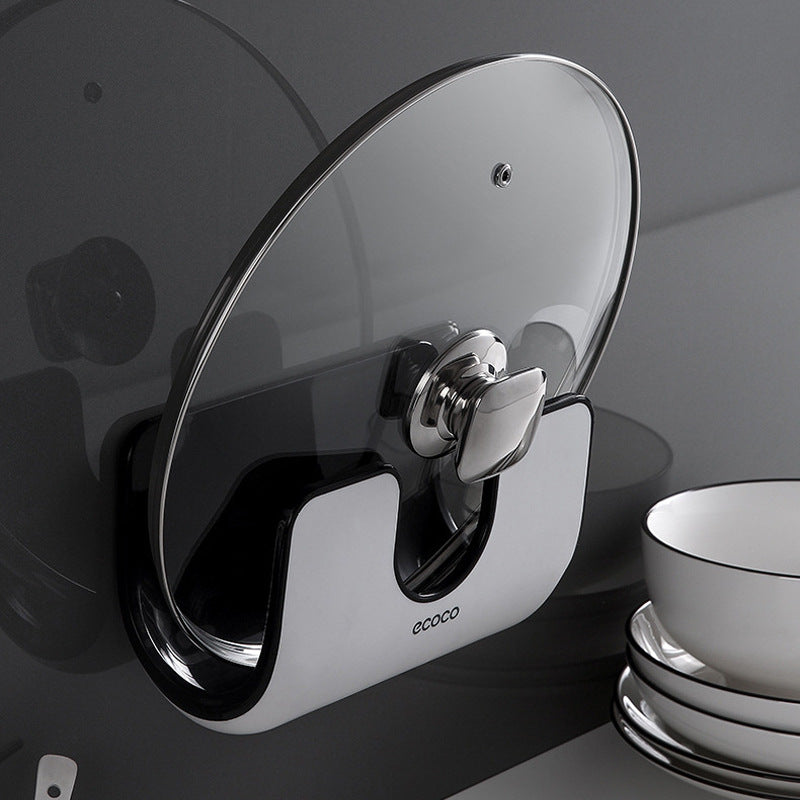 Pot Lid Rack Wall-Mounted No Drill Multifunctional