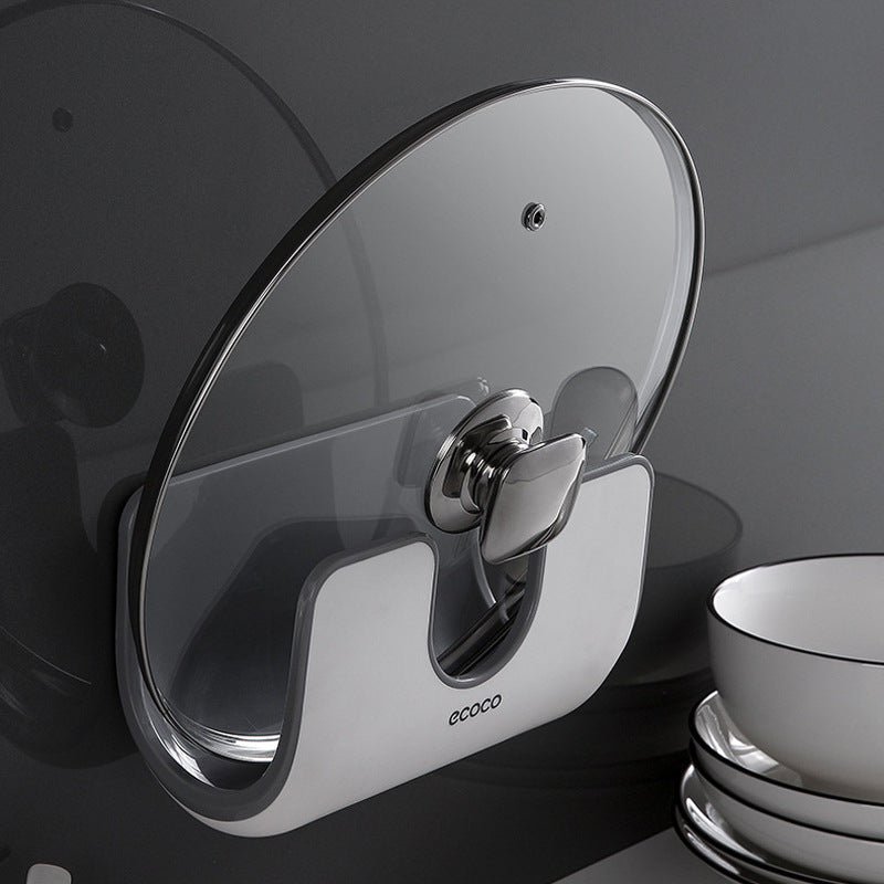 Pot Lid Rack Wall-Mounted No Drill Multifunctional