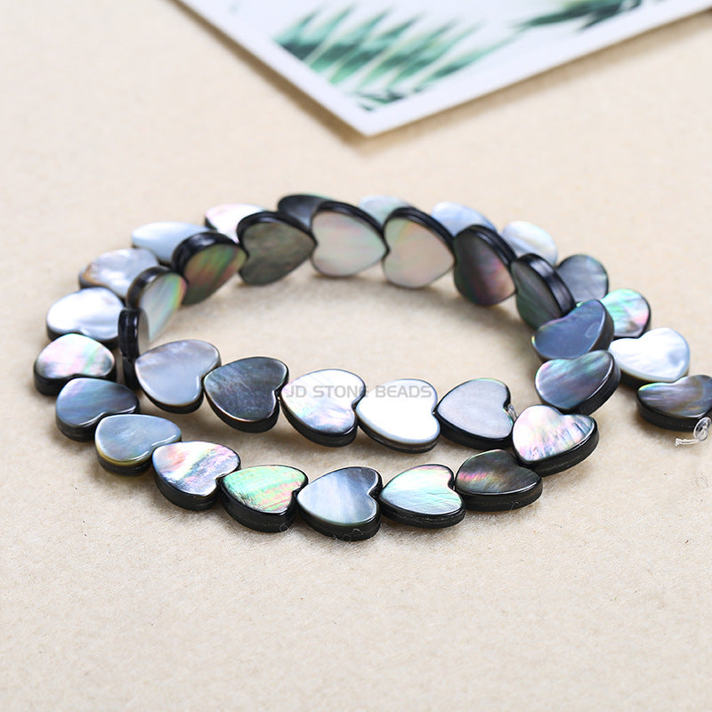 Shell peach heart square special-shaped loose beads
