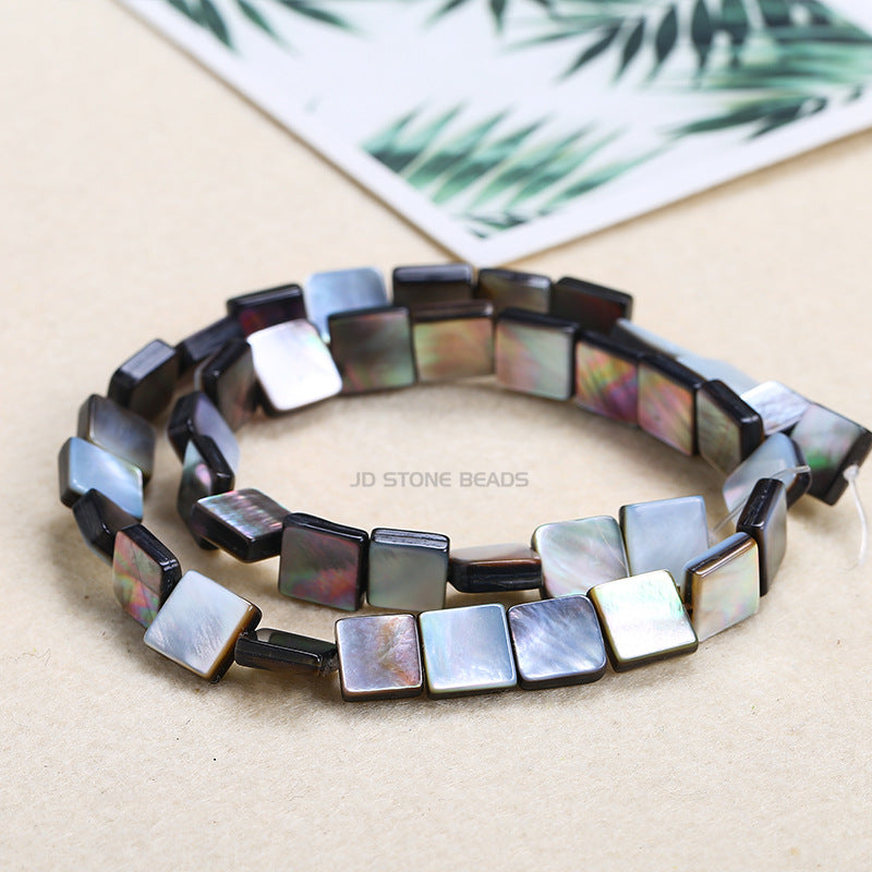 Shell peach heart square special-shaped loose beads