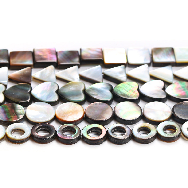Shell peach heart square special-shaped loose beads