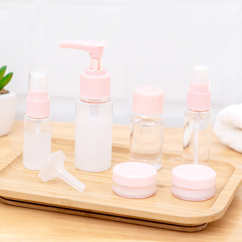 Juego de botellas cosméticas de viaje portátiles