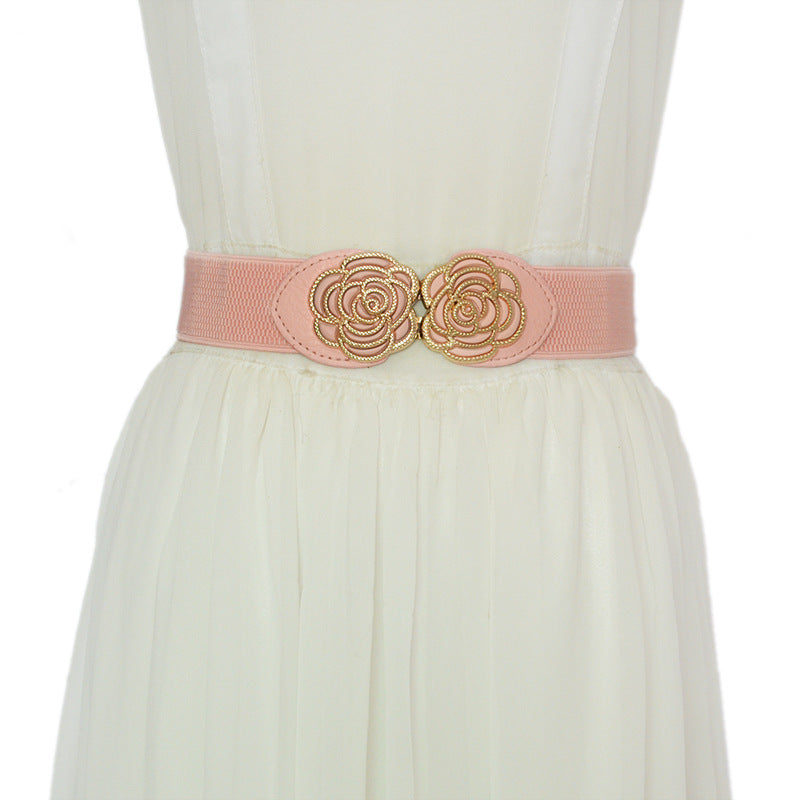 Flower buckle waist seal