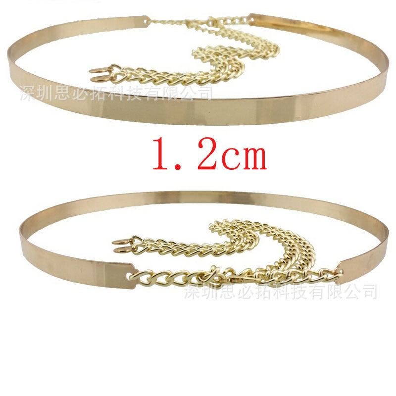 Electroplated full metal sequin wide waist seal