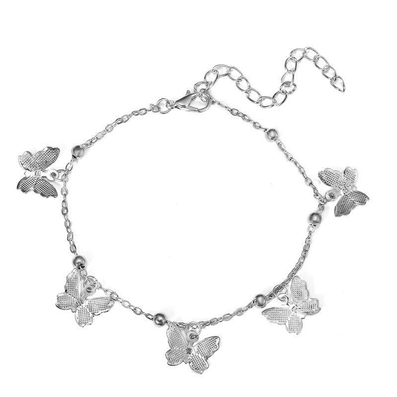 Punk Butterfly Anklet Set