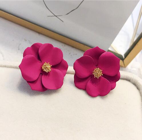 Colorful flower earrings