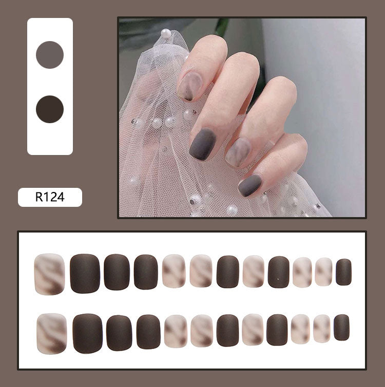 Pegatinas para decoración de uñas a presión, uñas postizas extraíbles