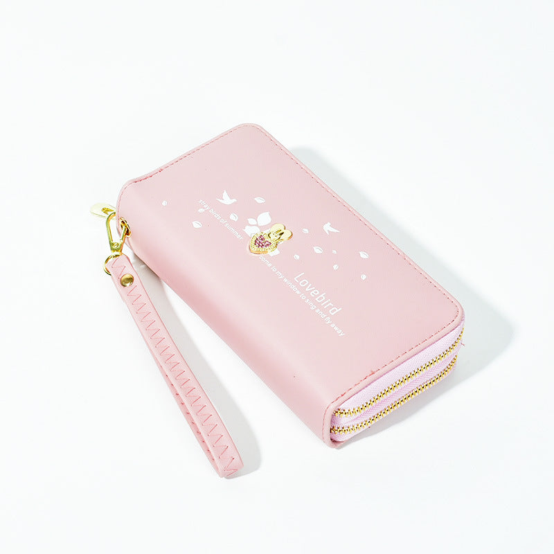 Wallet love printed mobile phone bag