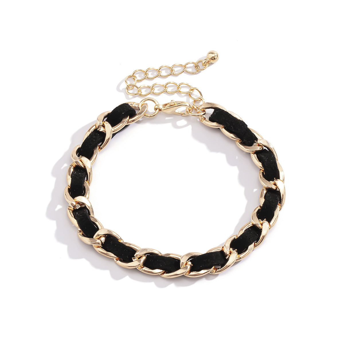 Tobillera con flocado exagerado estilo punk