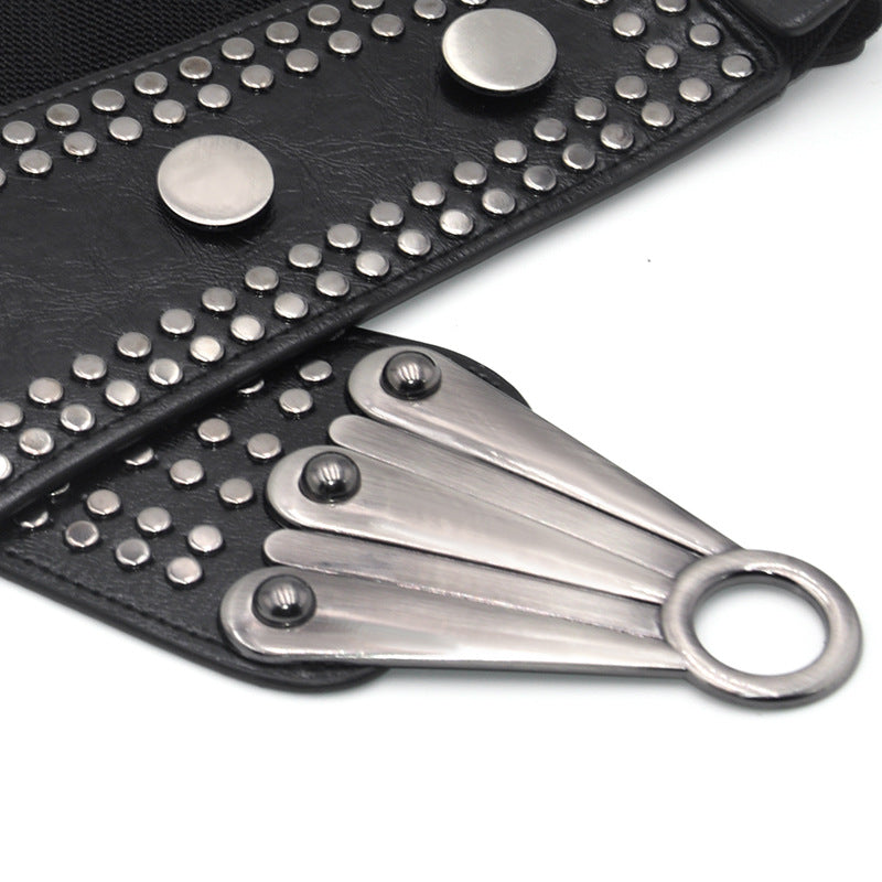 Punk style elastic belt wholesale
