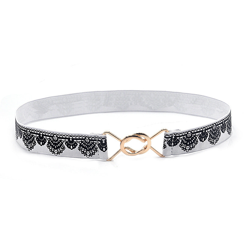 Single circle black buckle waist seal
