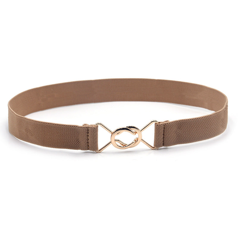 Single circle black buckle waist seal