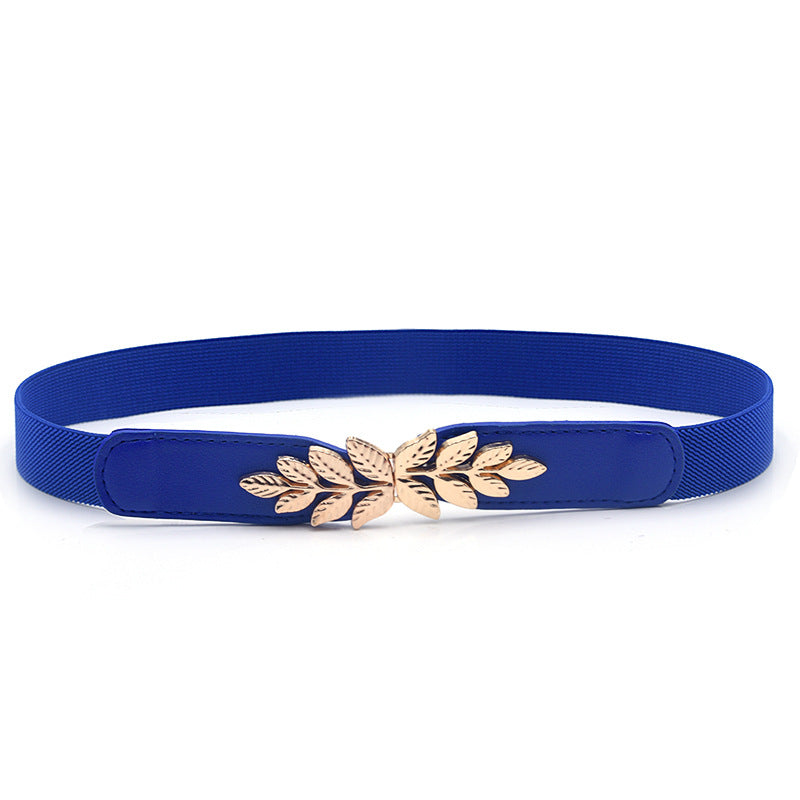 Simple Versatile Leaf Pair Buckle Belt