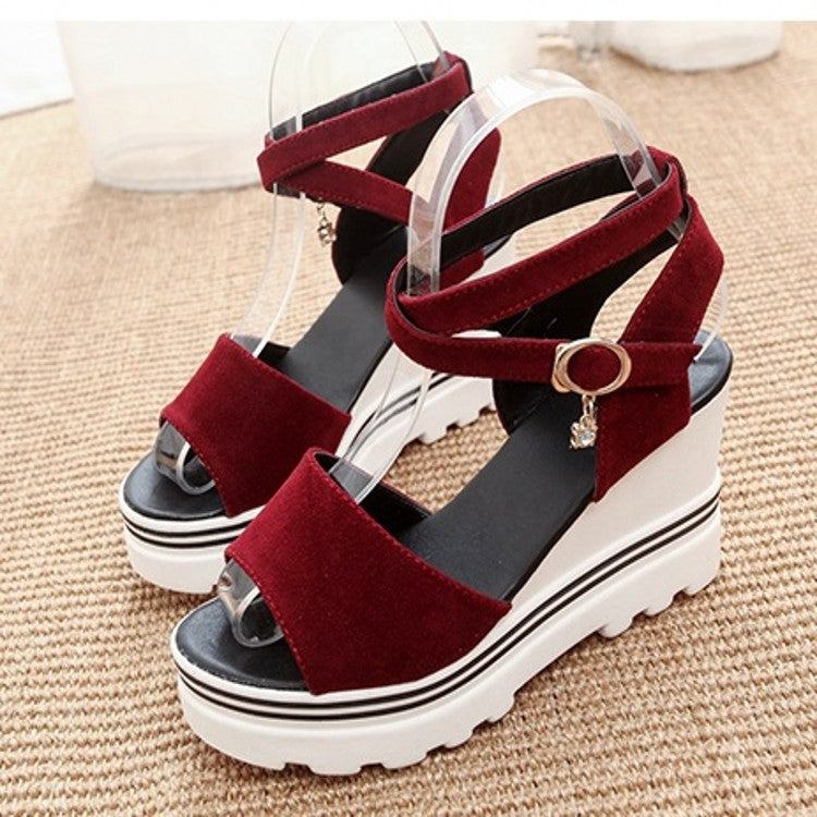 Thick-soled flat-soled fish mouth shoes wholesale