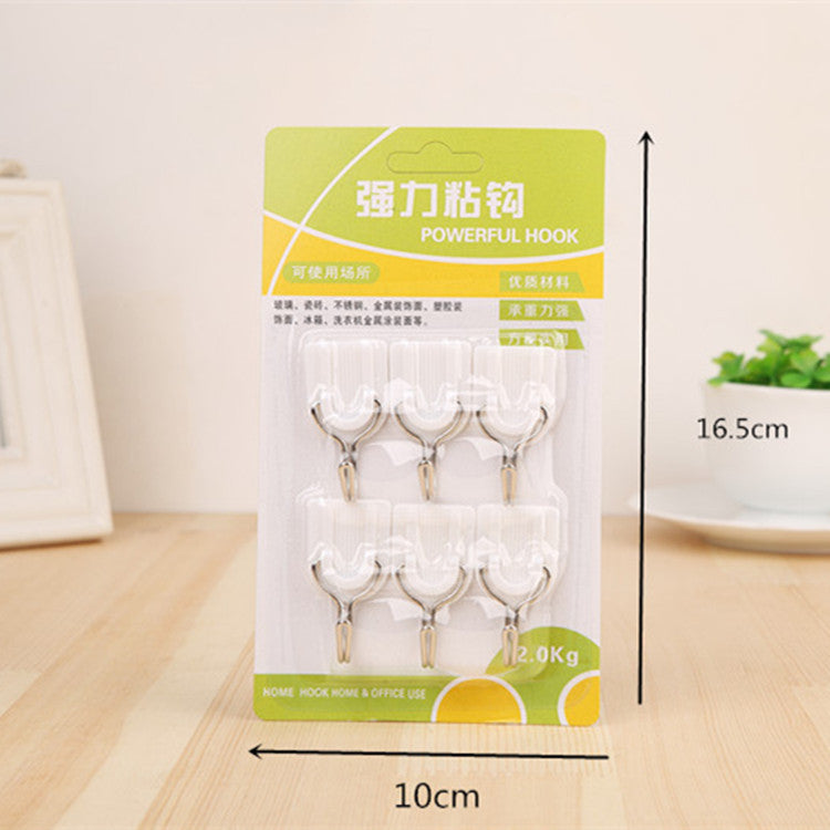 Plastic No-Trace Hooks (6-Pack)