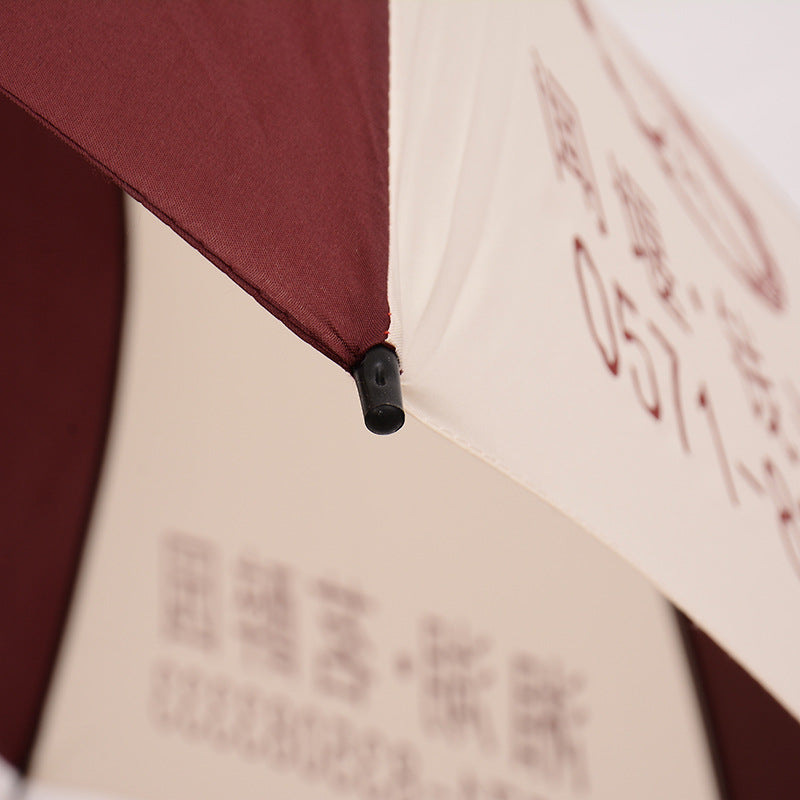 70cm Double Rib Umbrella Two-Tone Long Handle Umbrella