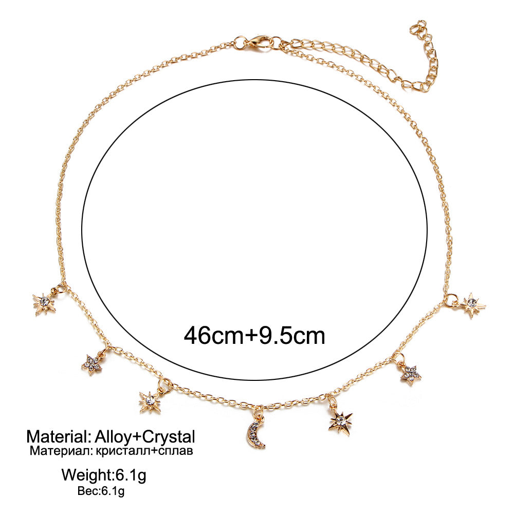 Moon Star Layered Necklace