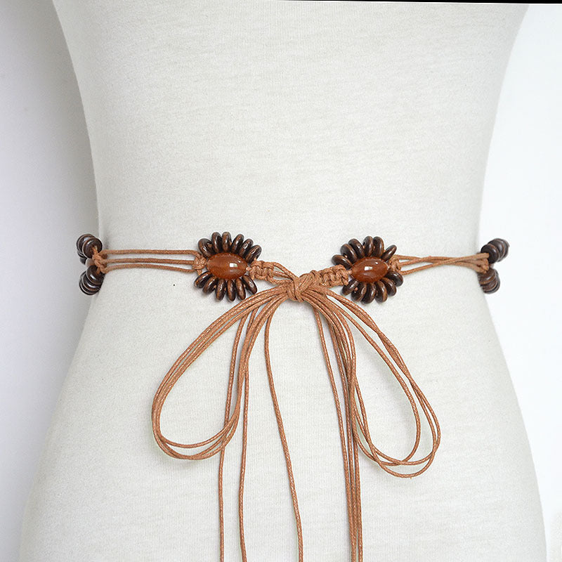 Rice bead skewer braided waist chain wholesale