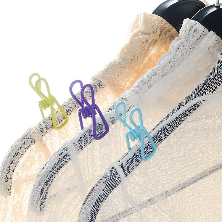 Paquete de 10 pinzas para ropa multifuncionales de colores