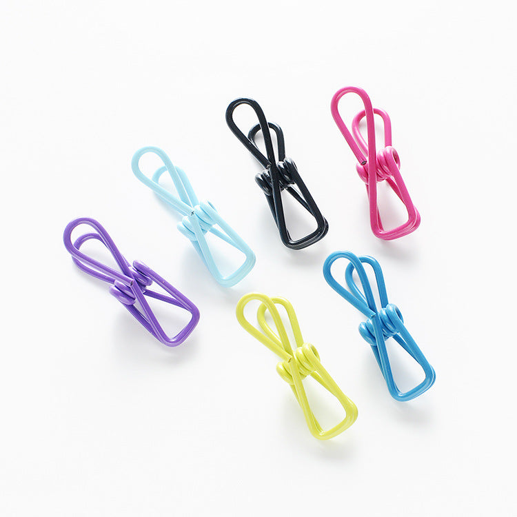 Paquete de 10 pinzas para ropa multifuncionales de colores