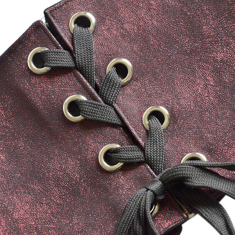 Sequin Textured Strap Wide Belt