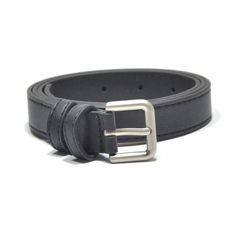 Sewing thread buckle belt simple imitation leather