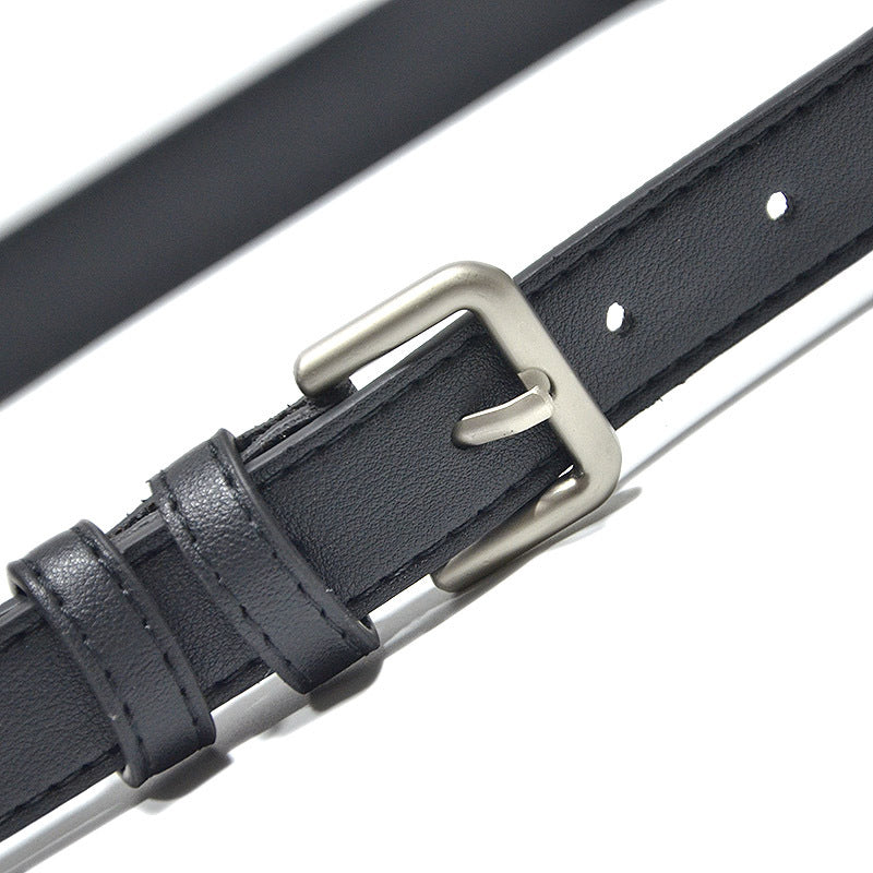 Sewing thread buckle belt simple imitation leather