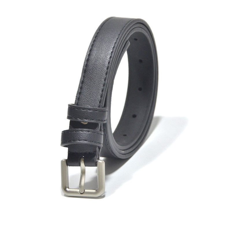 Sewing thread buckle belt simple imitation leather