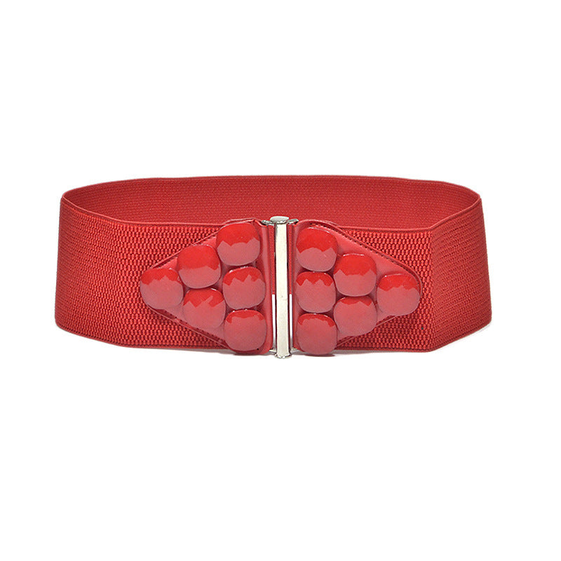 Elastic button waist seal