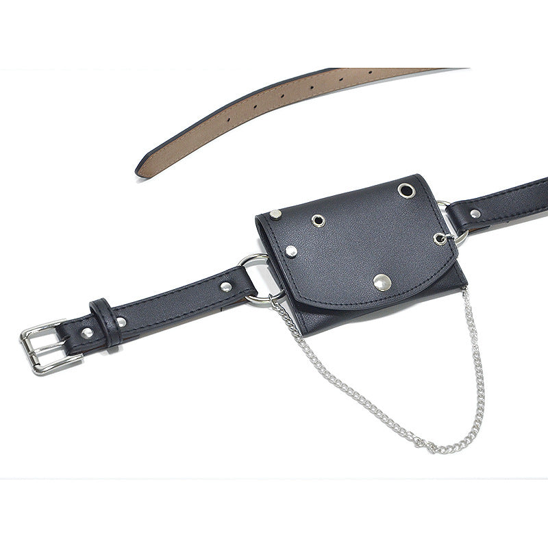 Punk women's fanny pack belt