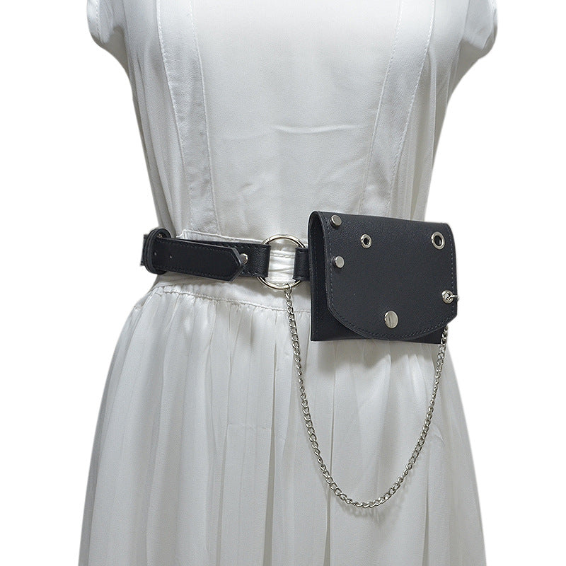 Punk women's fanny pack belt