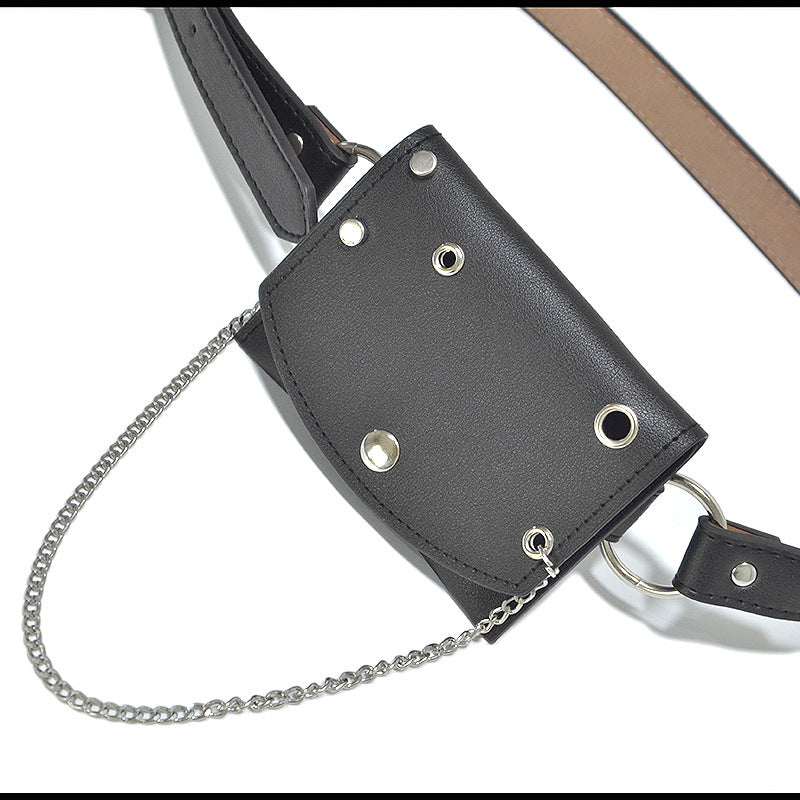 Punk women's fanny pack belt