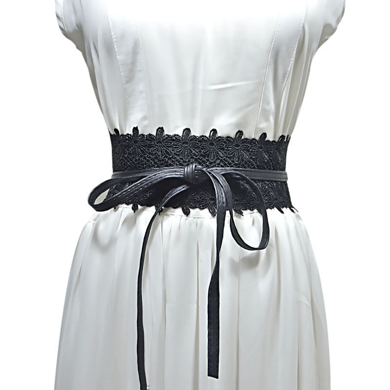 15-Color lace wide belt