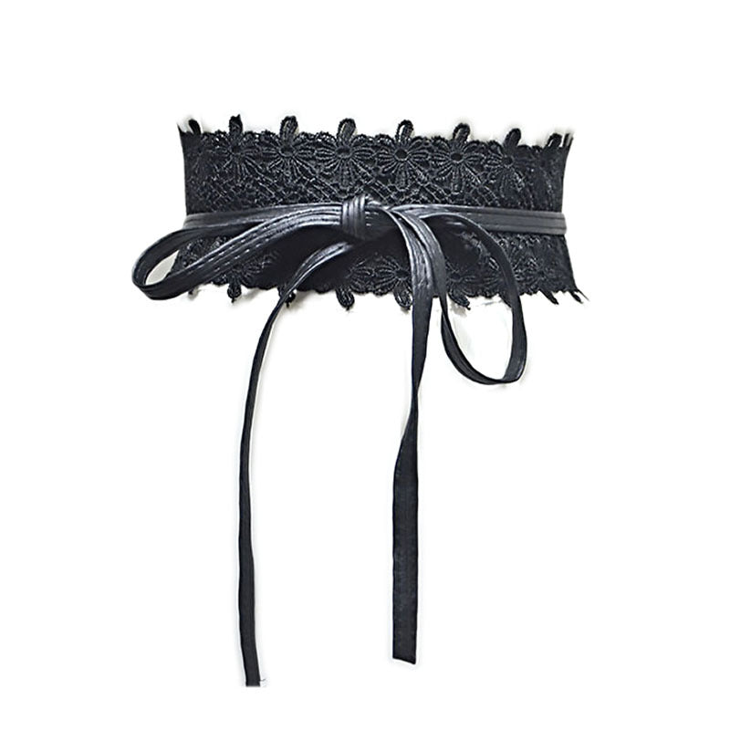 15-Color lace wide belt