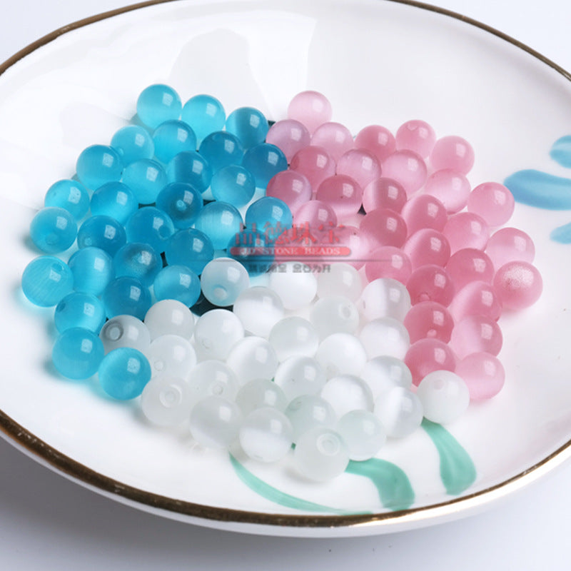 Opal half-hole beads loose beads