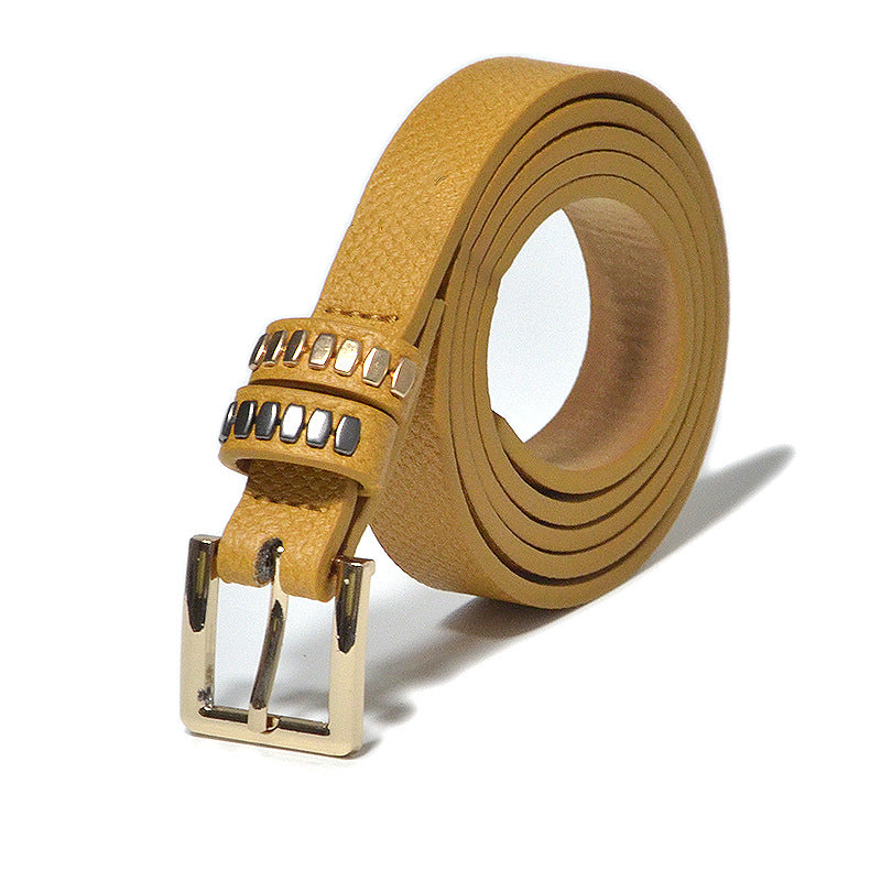 Printed square buckle thin belt wholesale