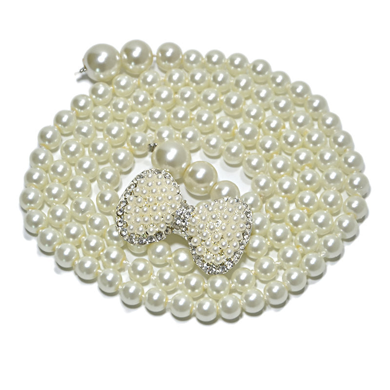 Pearl thin belt female sweet