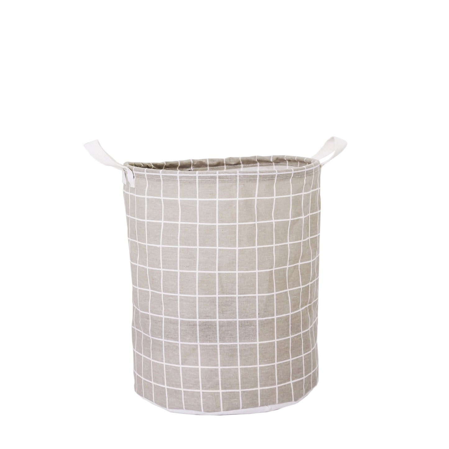 Cotton-Linen Laundry Hamper, Foldable Storage Bin