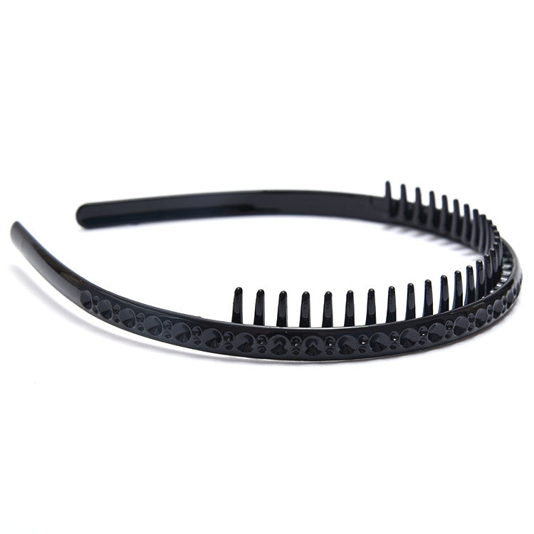 Simple toothed anti-skid rhinestone headband