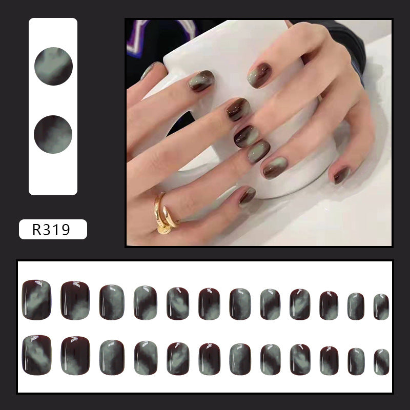 Wearable Removable Fake Nail Stickers Short Long