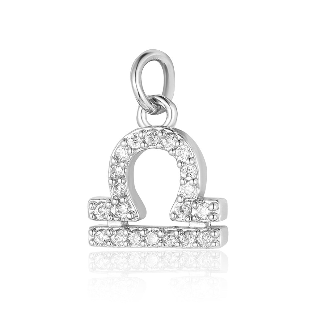 Twelve constellations copper zircon pendant