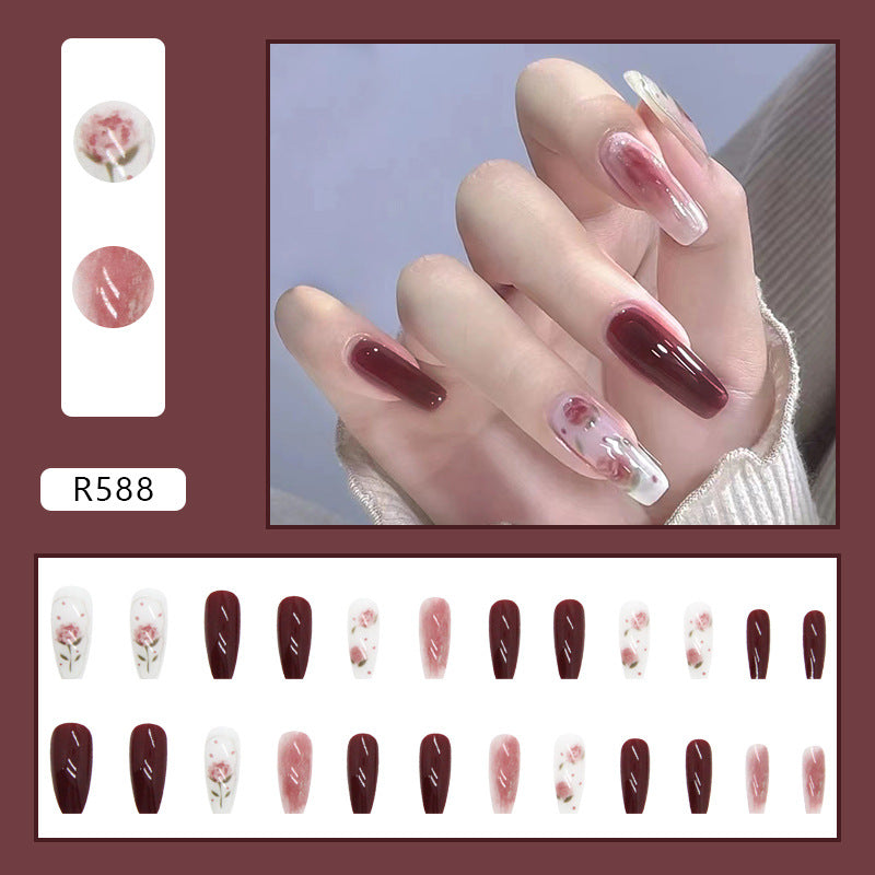 Uñas de color azul hielo puro