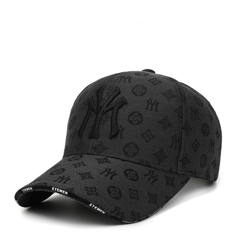 Textured Letter Stylish Duckbill Cap