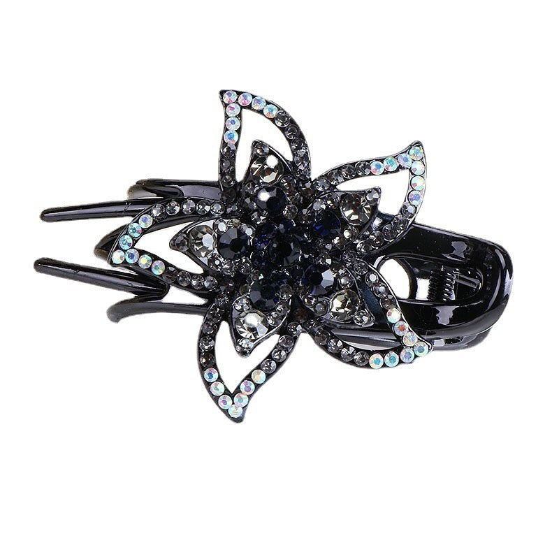 Elegant disc hair grab water drill flower headdress