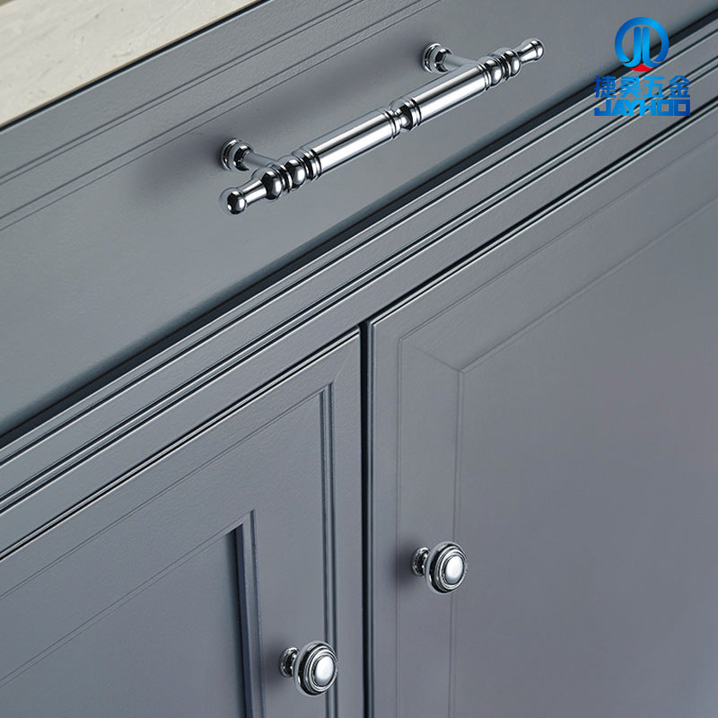 Simple bright silver brass handle