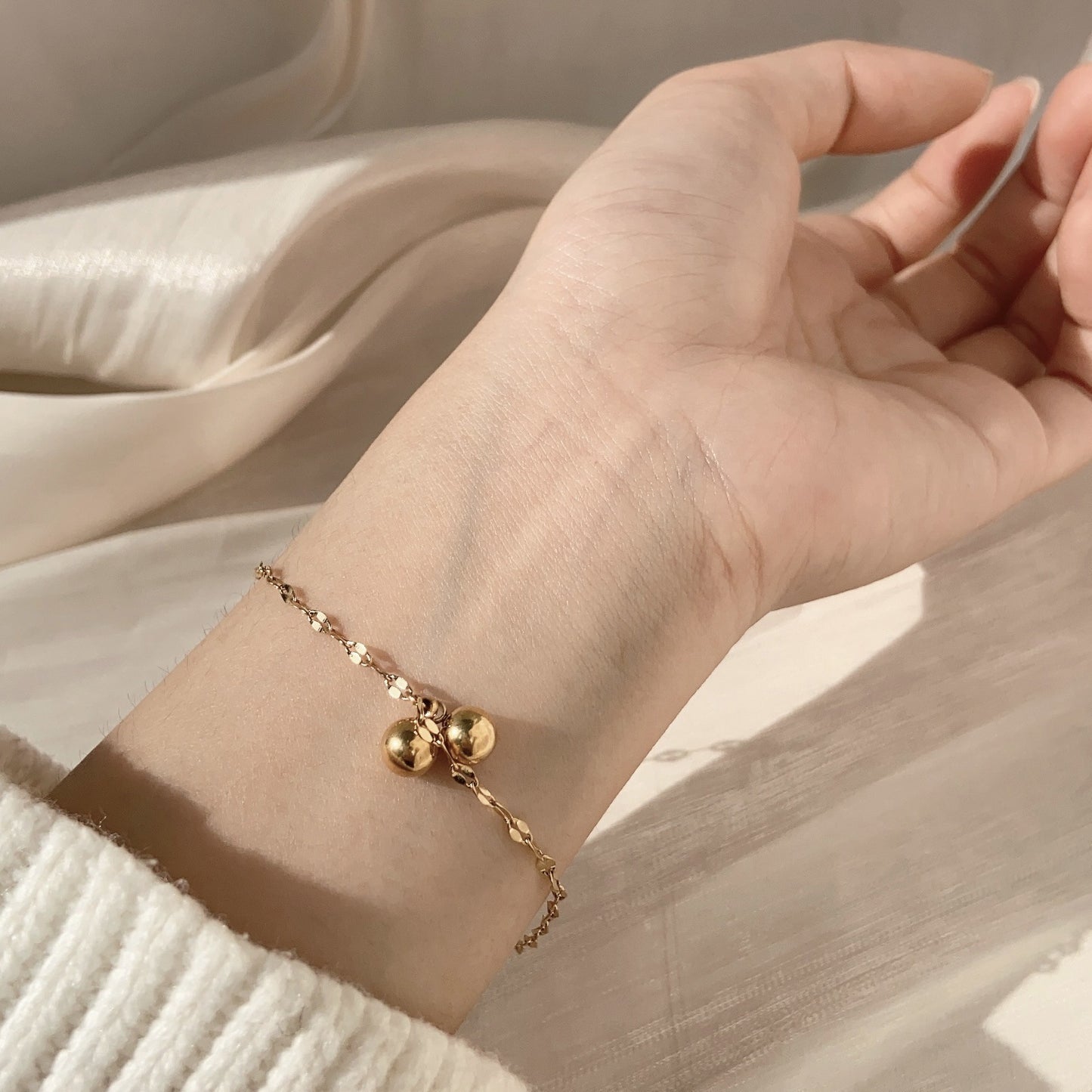 Hypoallergenic Titanium Steel Collarbone Necklace with Zircon Cherry Pendant